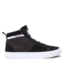 Supra Mens STACKS MID High Top Shoes Black/white | US-98300